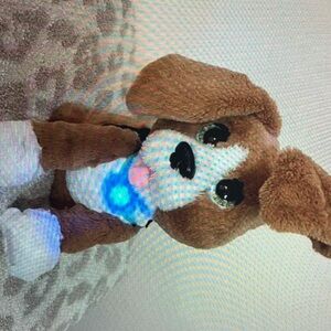 Hasbro Plush Dog Toy with Light-Up Feature - Brown and White